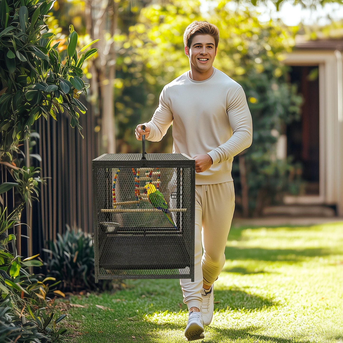 22 Inch Iron Bird Travel Carrier Cage