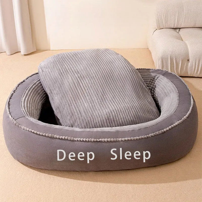 Donut Round Soft Washable Dog Cat Bed
