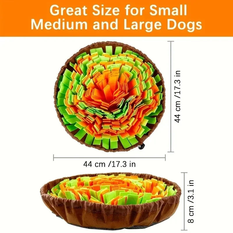 Washable Felt Pet Sniffing Pad , Foldable Dog Feeding Mat