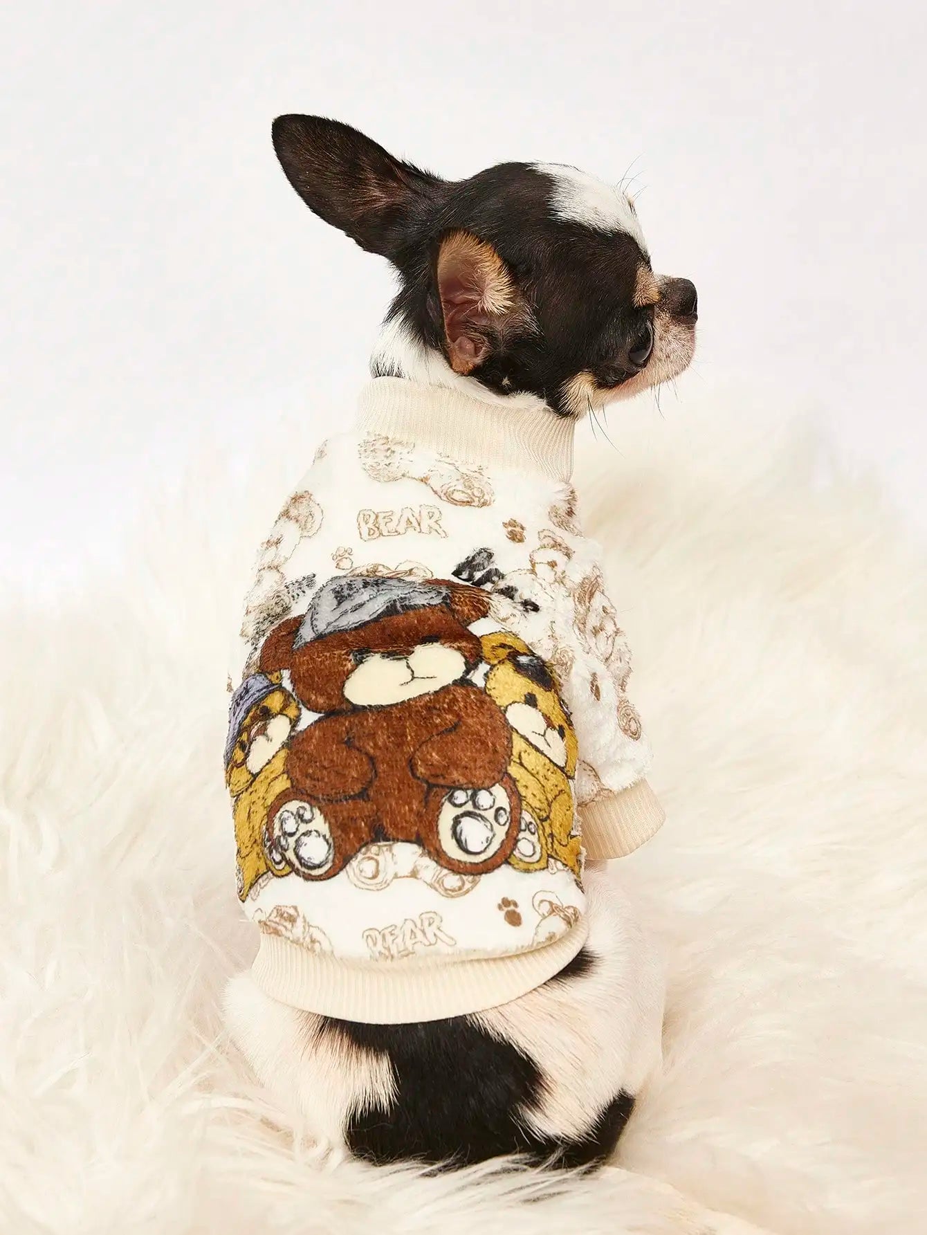 Sweatshirt with Bear Print Design, Winter