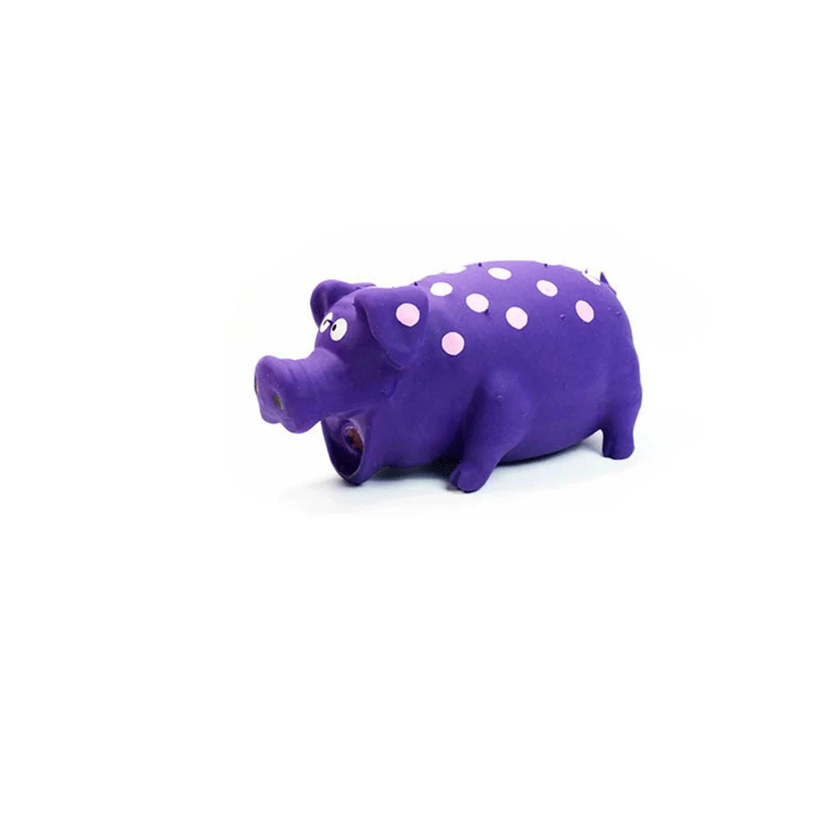 Fun natural latex spotted pig voice dog toy bite resistant and teeth cleaning interactive pet toy