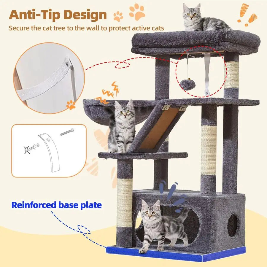 Cat Tower, 38.5 Inch for Indoor Cats or Kittens
