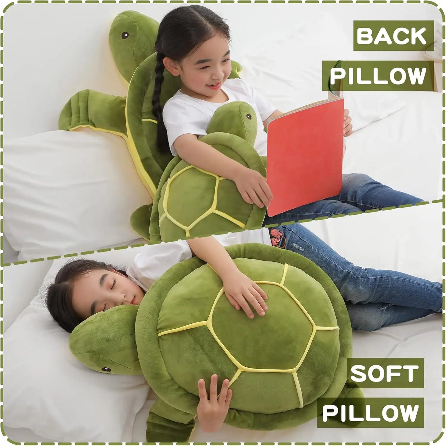 28 Inch Green Sea Soft Ocean Body Pillow for Kids