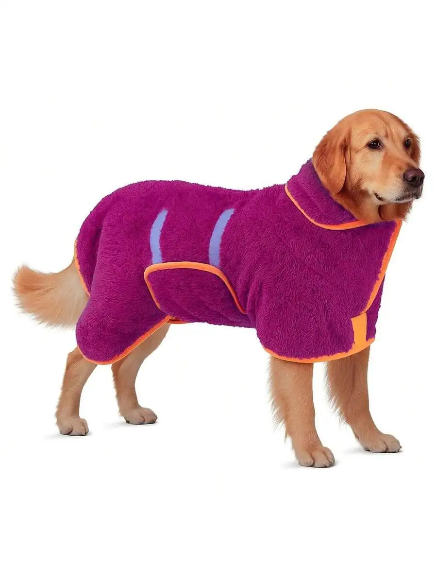 Purple Fleece Dog Coat