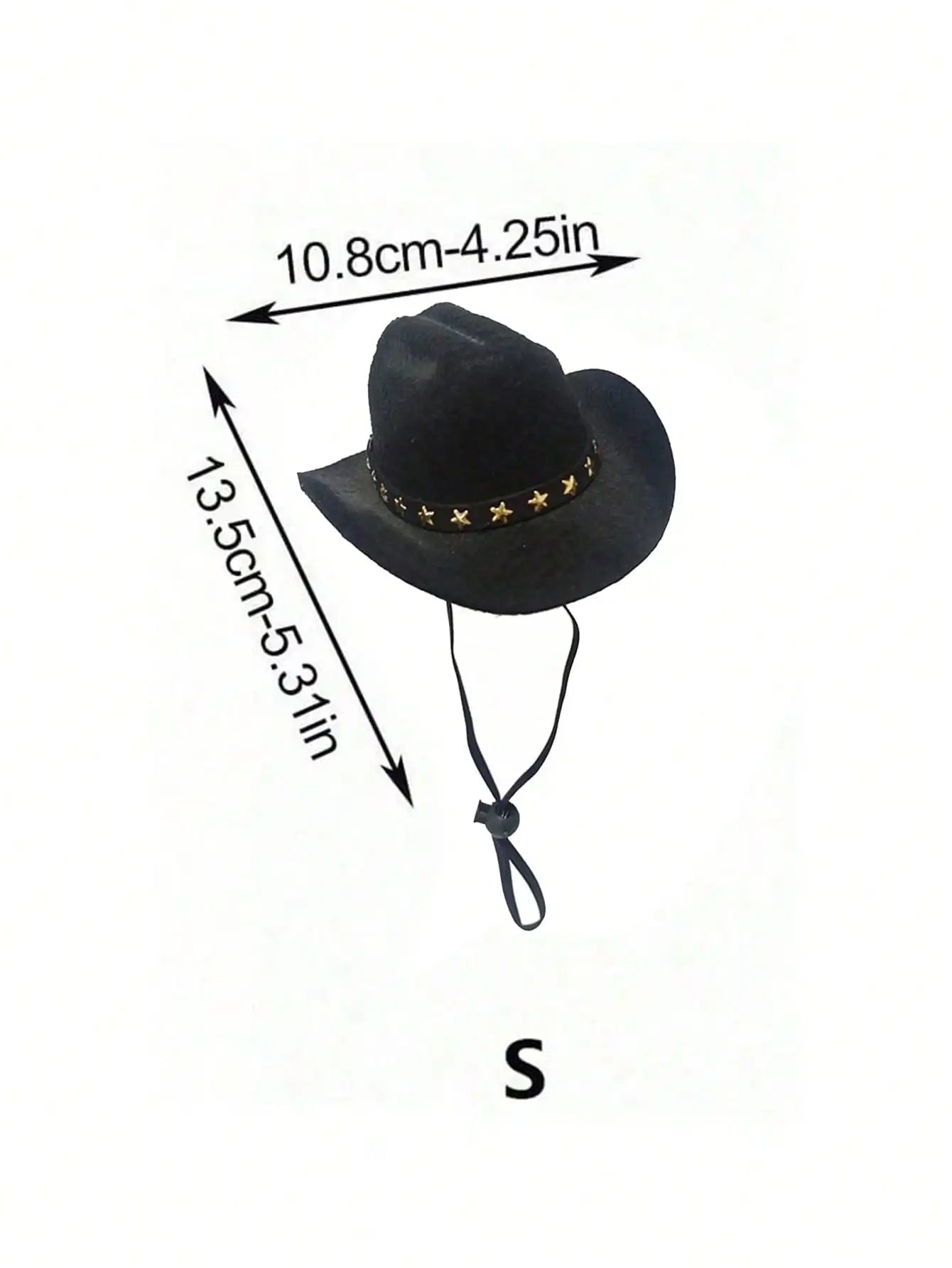 Western-Style Hat, Adjustable, in Multiple Colors, Dogs or Cats