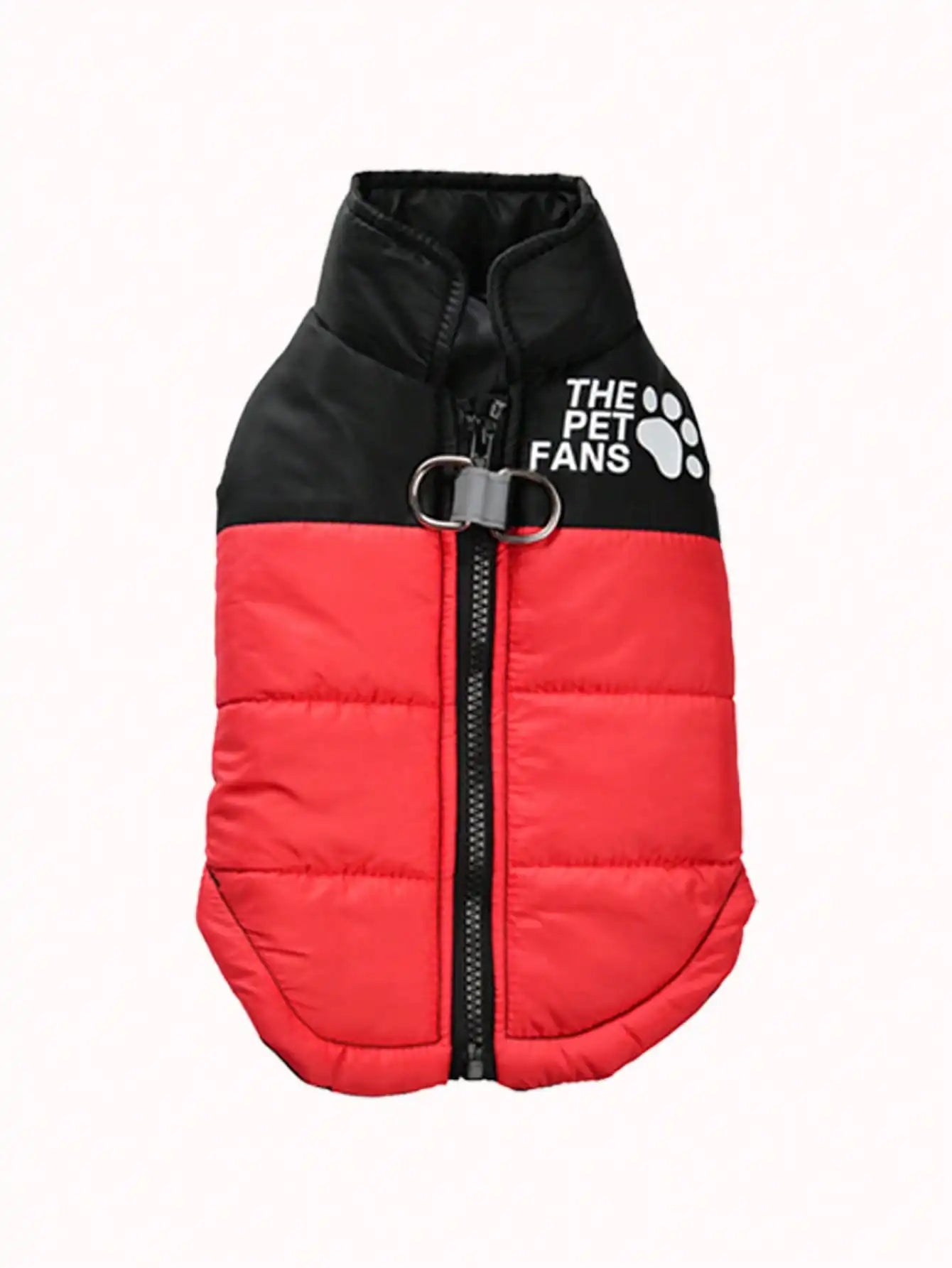 Warm Puffer Dog Vest with Zipper Front
