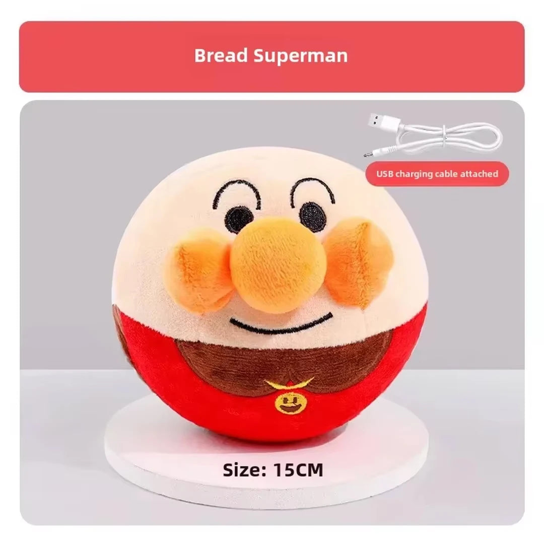 Interactive Electric Plush Jumping Ball Dog Toy USB Rechargeable Cartoon Clown Design Puzzle Training Toy for Puppy Pet Supplies