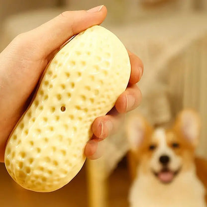 5-Pack Squeaky Peanut-Shaped Chew Toys, Cats And Dogs
