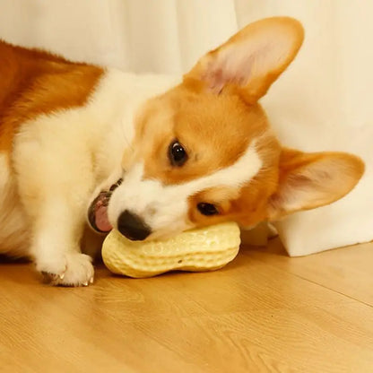 5-Pack Squeaky Peanut-Shaped Chew Toys, Cats And Dogs