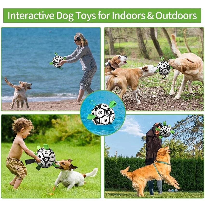Dog Interactive Pet Football Toys, Grab Tabs