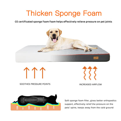 Orthopedic Dog Bed, Waterproof, Washable Cover, Nonskid Bottom