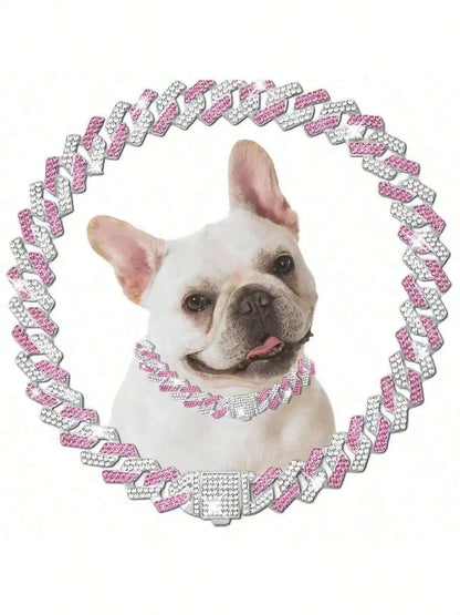 Rose Gold Cuban Chain Collar for Dogs and Cats