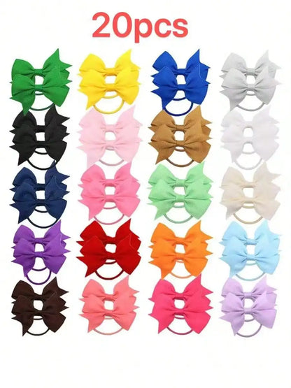 20pcs Assorted Color Hair Bows