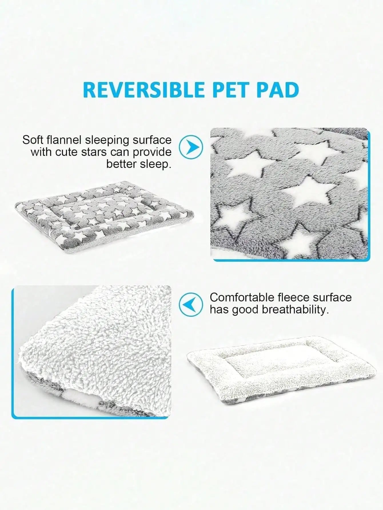 Soft Mat, Flannel, Dog & Cat Bed, Machine Washable, Indoor Use