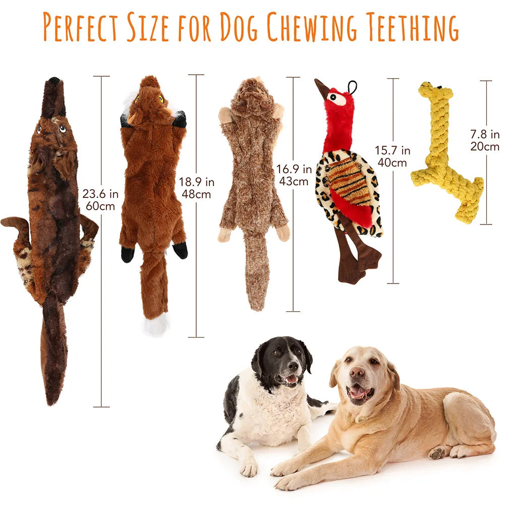 5PCS Dog Squeaky Toys, for Small Medium Large Dogs,