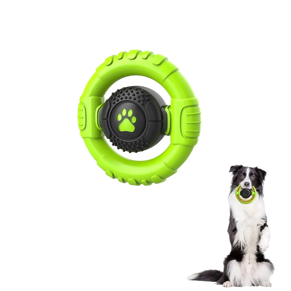 Dog Toys for Aggressive Chewers Large Medium Breed, Indestructible Squeaky Dog Chew Toys, Tough Nylon Rubber Interactive Dog