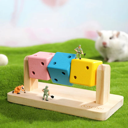 1PC Hamster Chew Toy Wood Platform HA
