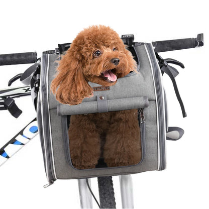 Dog Bike Basket, Expandable Soft-Sided