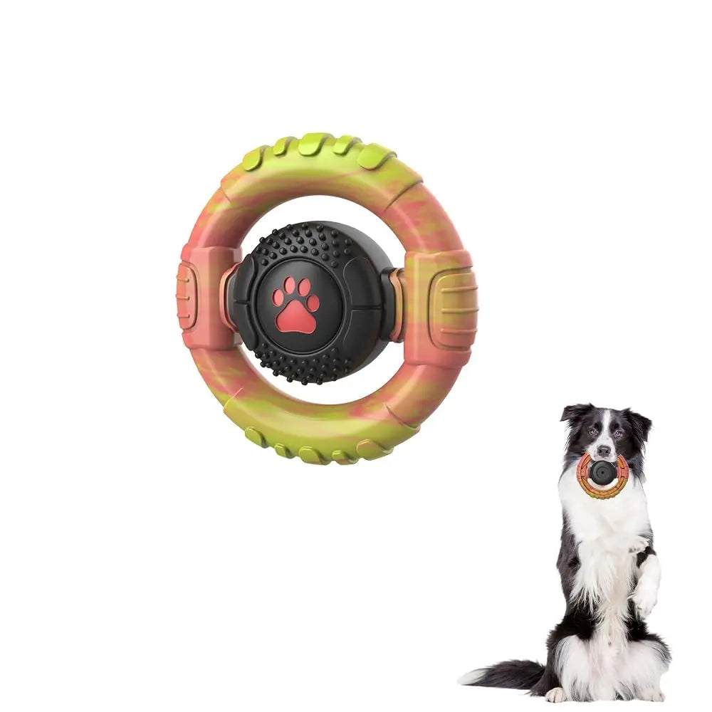 Dog Toys for Aggressive Chewers Large Medium Breed, Indestructible Squeaky Dog Chew Toys, Tough Nylon Rubber Interactive Dog
