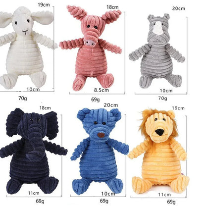 Squeaky Dog Toys, Corduroy, Small & Large Dogs