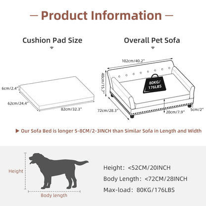 Waterproof Sofa-type Dog Lounge Bed, Extra Large