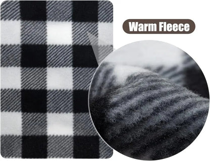 EXPAWLORER Plaid Cat Sweater Warm Fleece Hoodie Vest for Cats Small Dogs Fall Winter Coat Pullover Buffalo Check Clothing