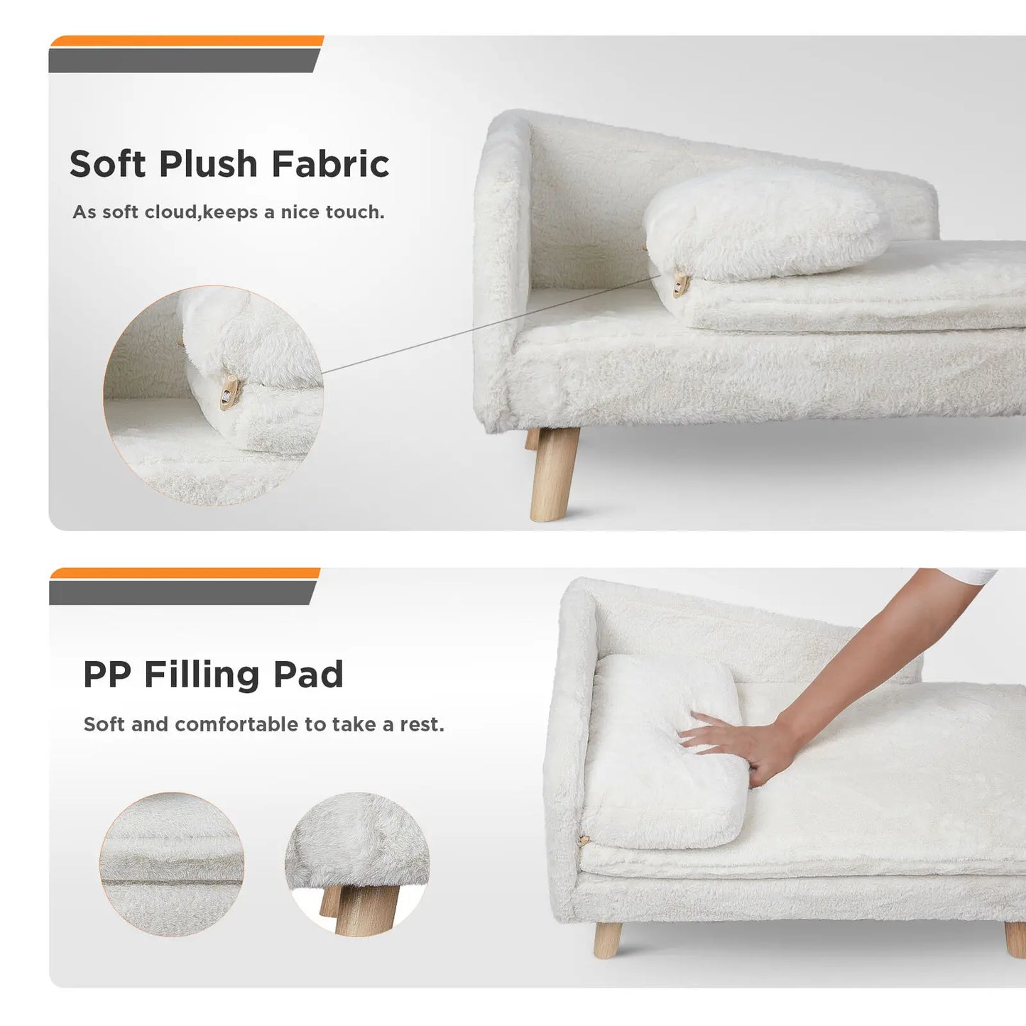 L Shape Couch Lounge with Soft Cushion
