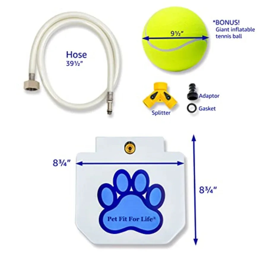 Dog Water Fountain, Step-On Sprinkler, Toy & Water Play