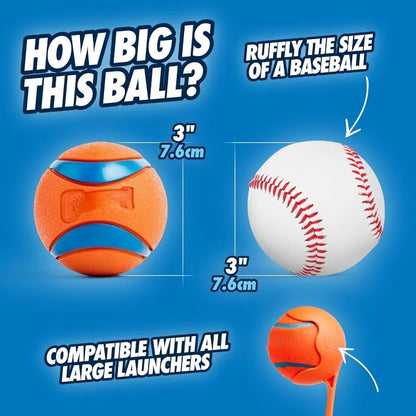 Ultra Ball, Size Large, Made from Durable Rubber,