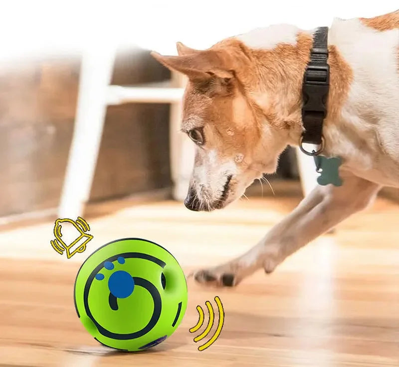 Wobble Wag Giggle Dog Ball, Fun Giggle Sounds When Rolled or Shaken