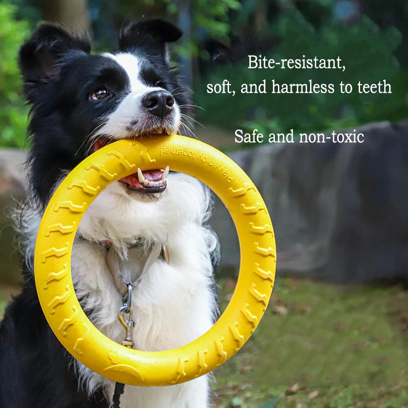 4 Pack EVA Durable Dog Toys, Flying Disc, Ball, Tug Rope, Chew-Proof Teeth Cleaning Set {2024 Best Seller）