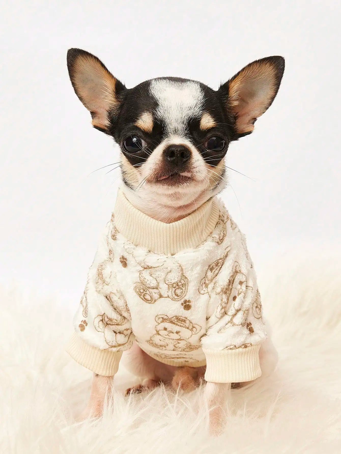 Sweatshirt with Bear Print Design, Winter