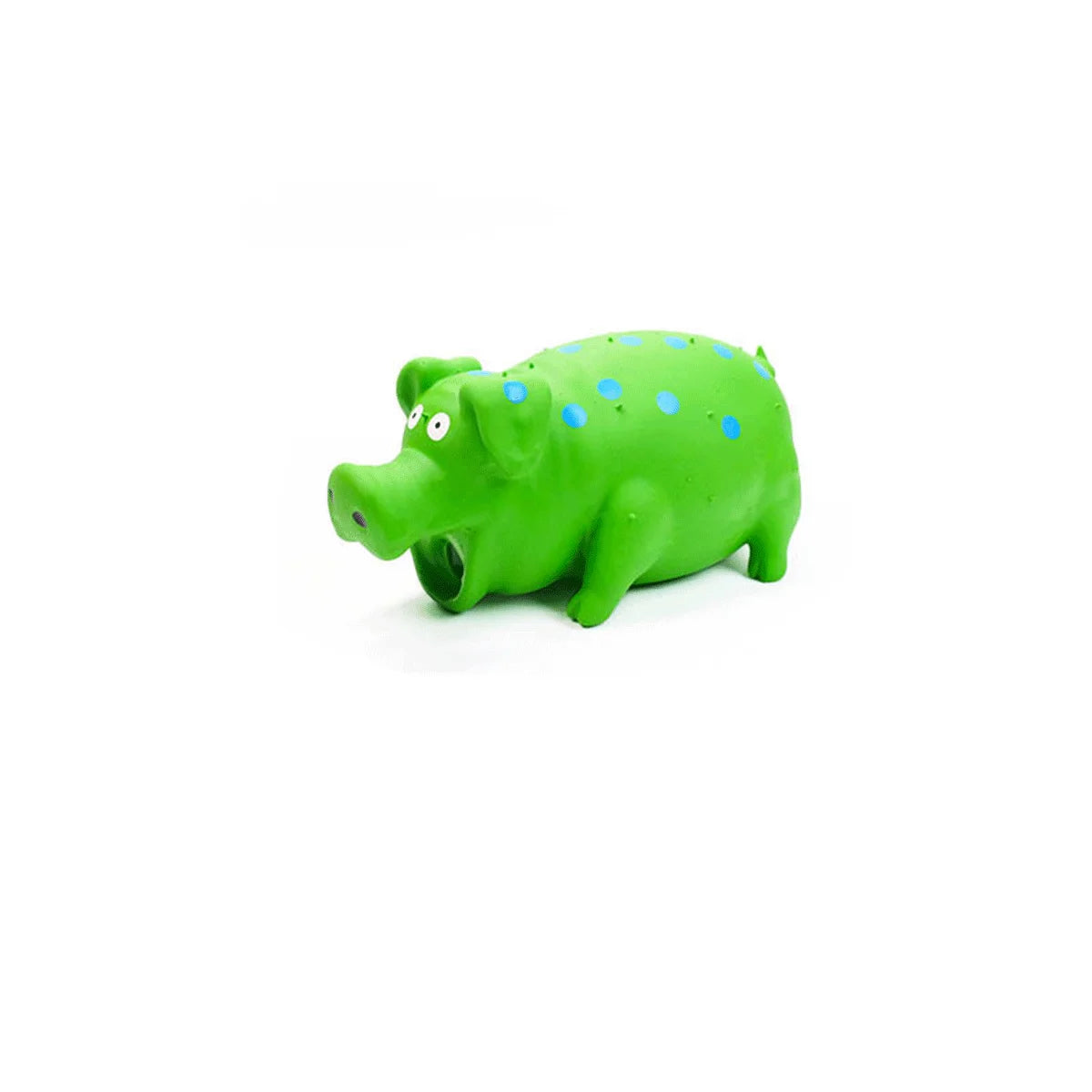 Fun natural latex spotted pig voice dog toy bite resistant and teeth cleaning interactive pet toy