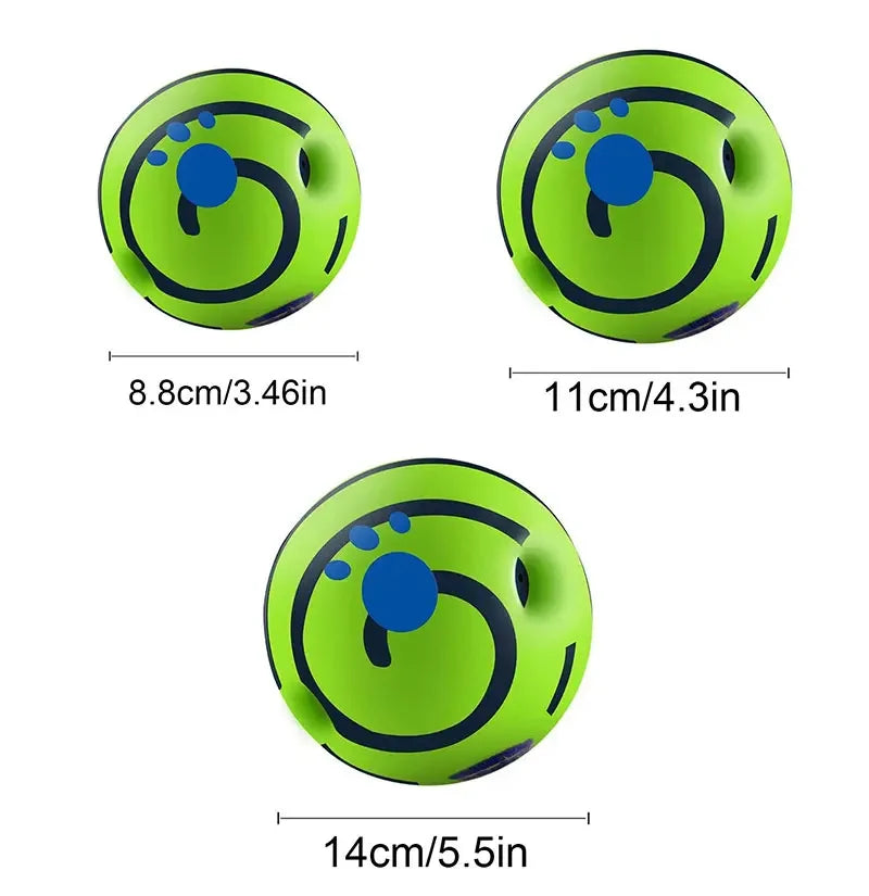 Wobble Wag Giggle Dog Ball, Fun Giggle Sounds When Rolled or Shaken
