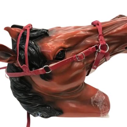 PU Leather Horses Bridle Halters Comfortable Protecting Horse Skin Horse Head Curtain Metal Buckle Adjustable Horse Collar