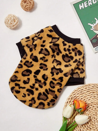 Heart Print Crew Neck Sweater for Dogs Cat