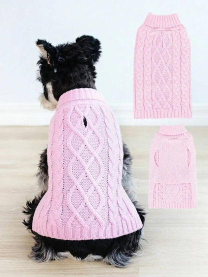 Knit Turtleneck Dog Sweater, Small to Large Breeds