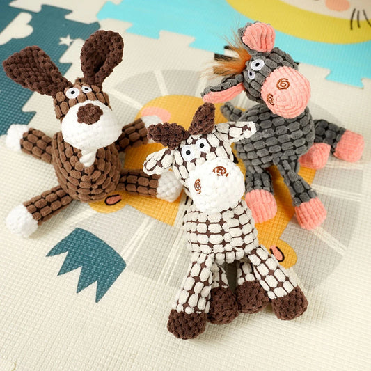 Squeaky Animals Toys, Bite Resistant, Chew Molar Toys
