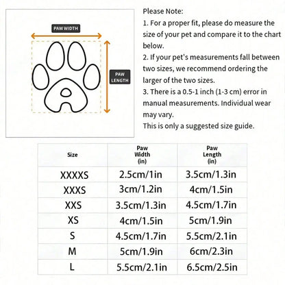 4pcs Waterproof Dog Booties