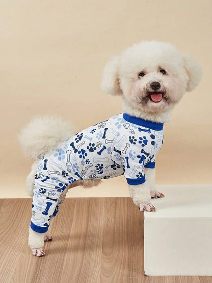 Dog Pajamas - Soft Stretchy 4-Legged Sleepwear for Small to Medium Dogs