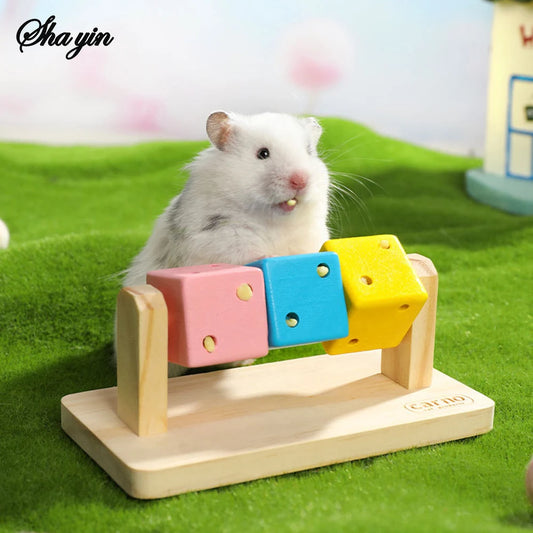 1PC Hamster Chew Toy Wood Platform HA