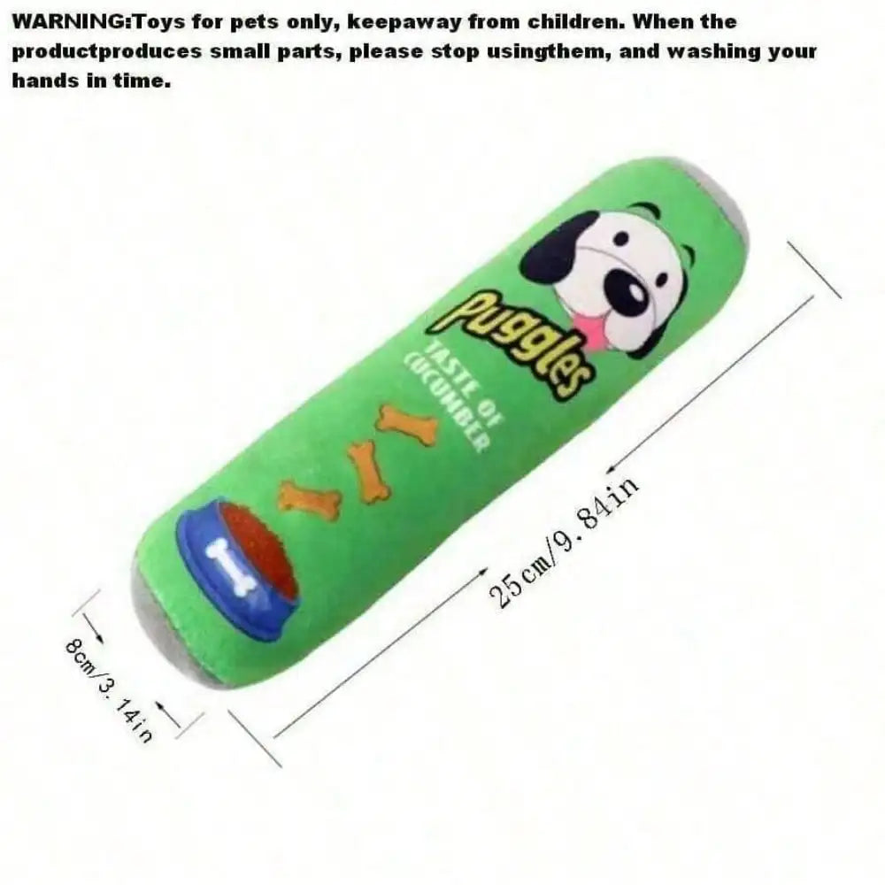 Cylindrical Plush Pet Chew Toy