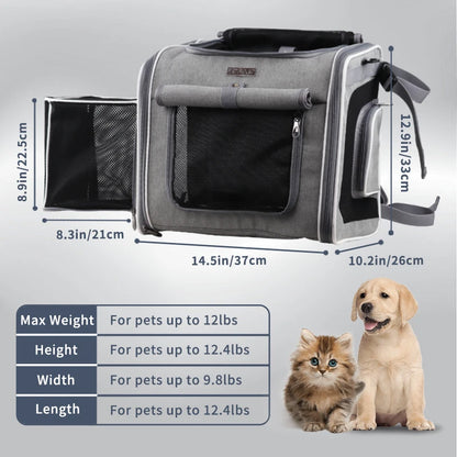 Dog Bike Basket, Expandable Soft-Sided