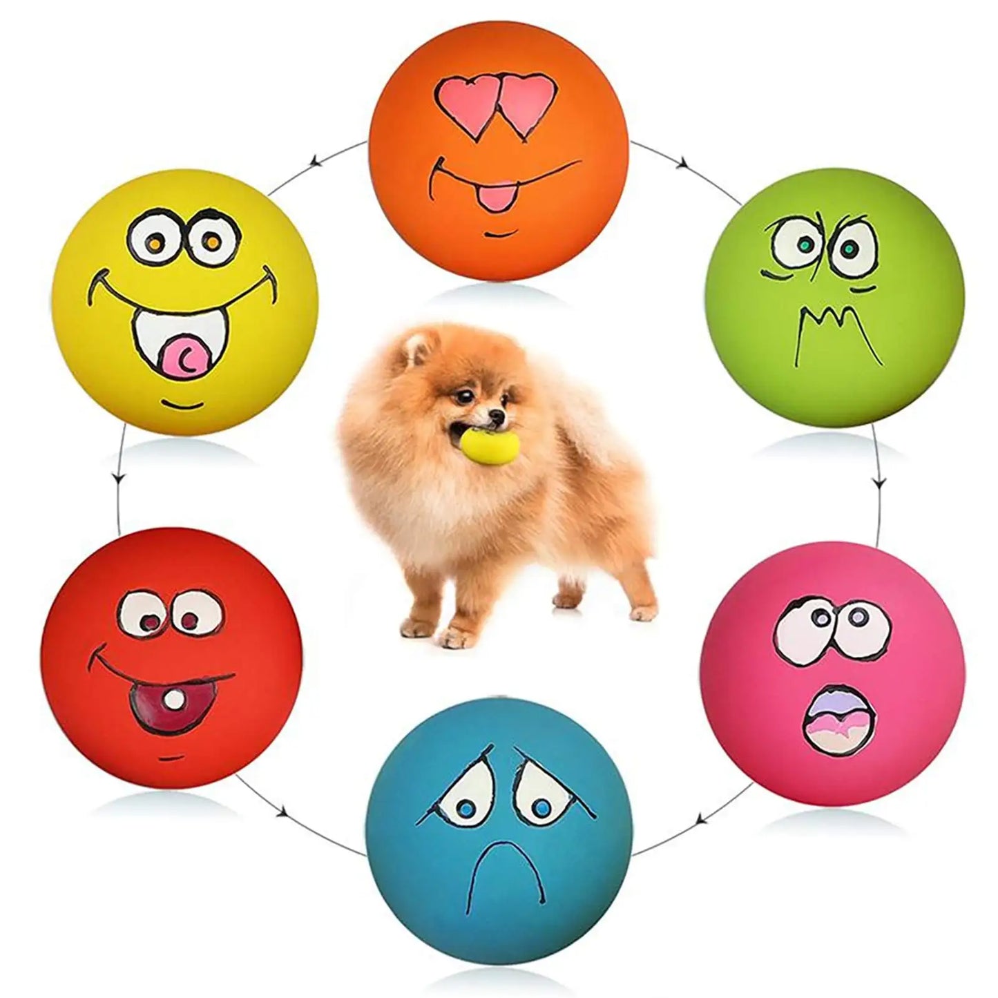 Squeaky Rubber Chew & Fetch Toys for Puppies