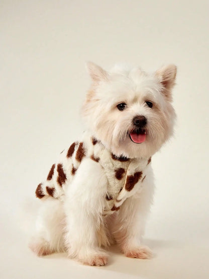 Faux Fur Dog Vest, Double-Layer Warm