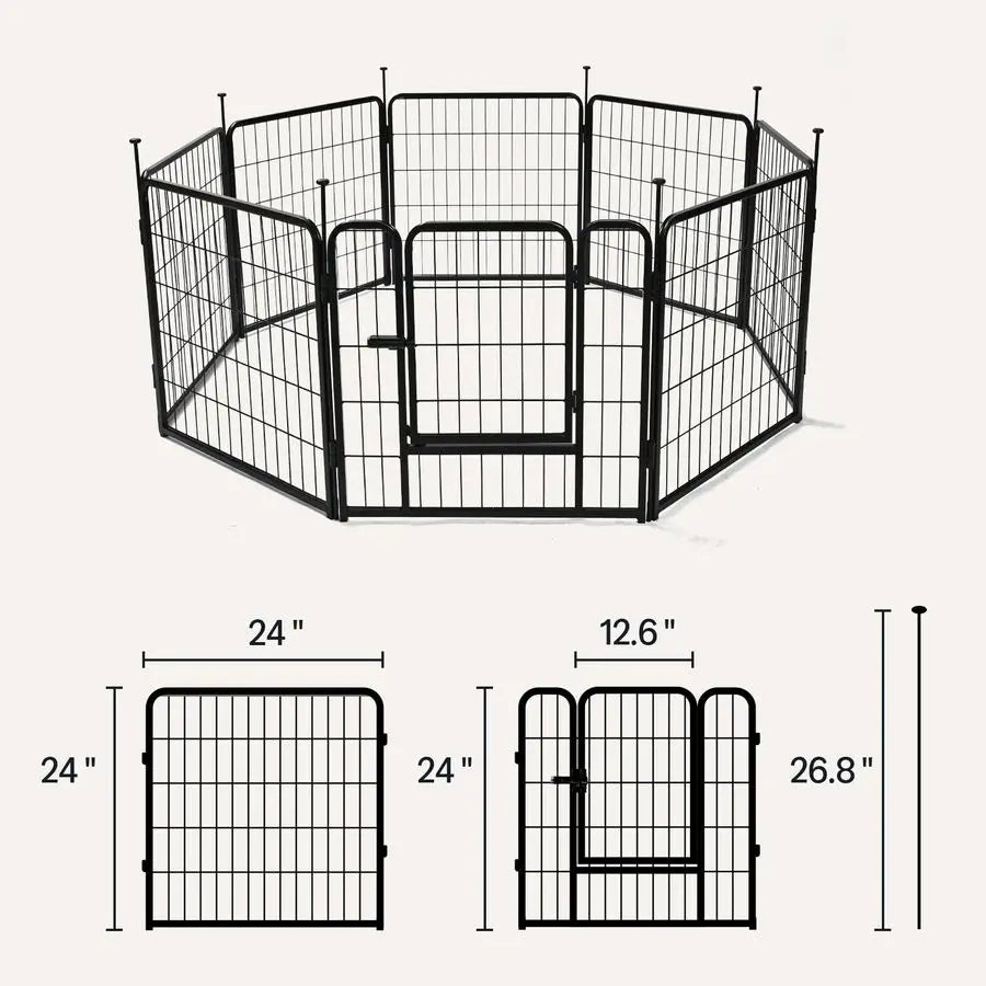 Octagon Metal Playpen, Foldable, Small to Medium Dogs