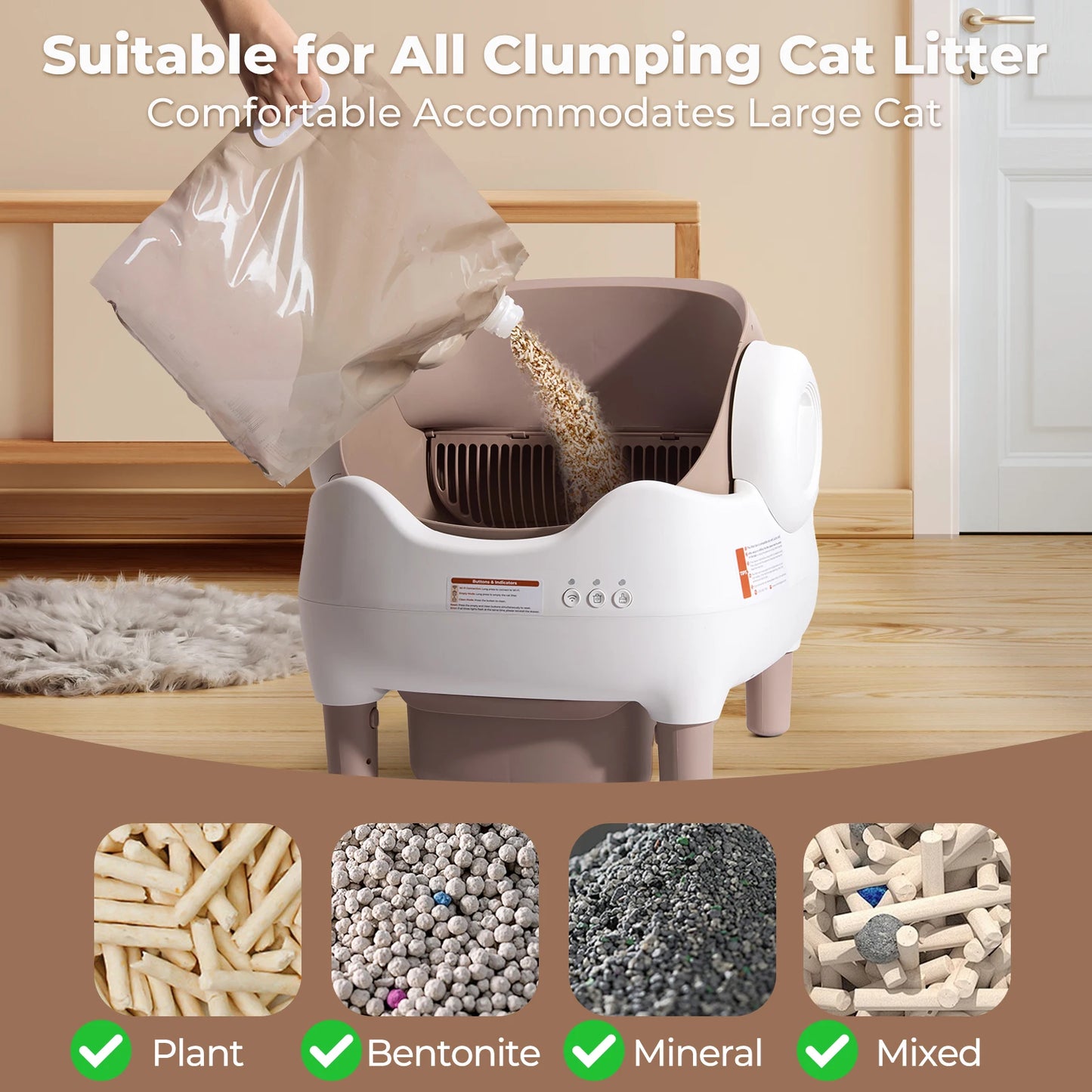 Self Cleaning Litter Box,  Odor-Free