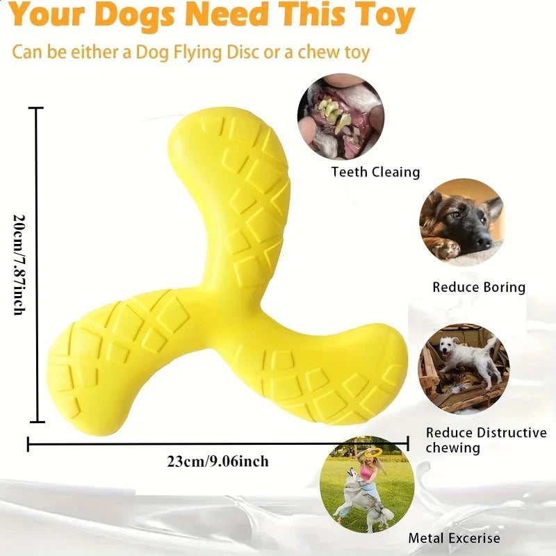 1pc Durable EVA Pet Interactive Flying Disc - Floating Three-Leaf Design, Wear-Resistant Dog Training Toy for Small & Medium Dog