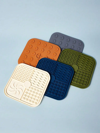 Silicone Square Dog Lick Mat with Suction Cup