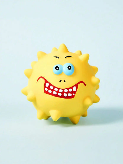 4 Squeaky Spiky Ball Toy Set -